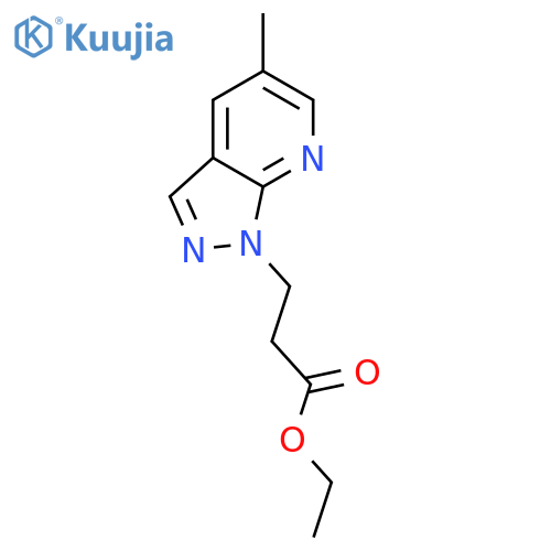 ethyl 3-{5-methyl-1H-pyrazolo3,4-bpyridin-1-yl}propanoate structure
