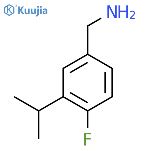 (4-Fluoro-3-isopropylphenyl)methanamine structure