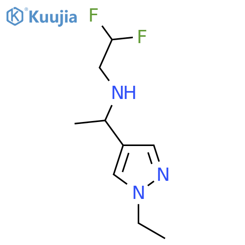 (2,2-difluoroethyl)1-(1-ethyl-1H-pyrazol-4-yl)ethylamine structure