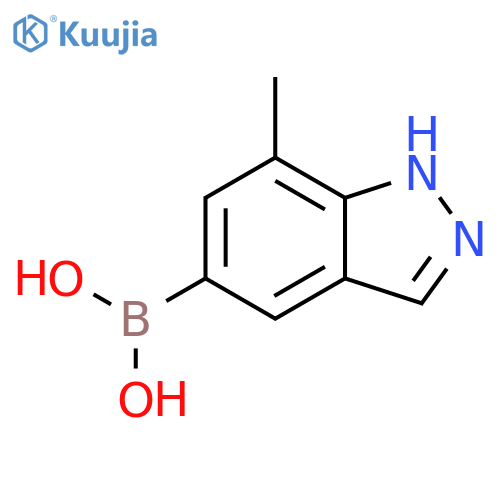 (7-Methyl-1H-indazol-5-yl)boronic acid structure
