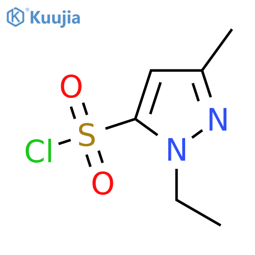 1-ethyl-3-methyl-1H-pyrazole-5-sulfonyl chloride structure