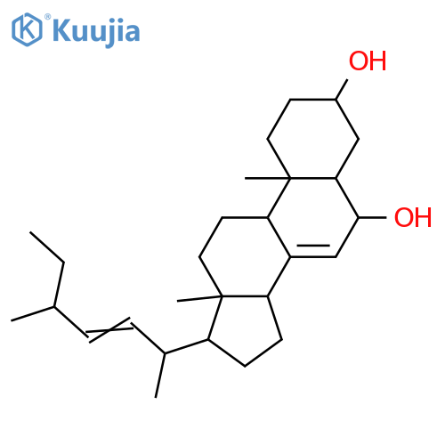 27-Norergosta-7,22-diene-3,6-diol; (3β,5α,6α,22E,24S)-form structure