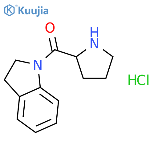 2,3-Dihydro-1H-indol-1-yl(2-pyrrolidinyl)-methanone hydrochloride structure