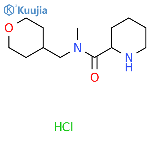 N-Methyl-N-(tetrahydro-2H-pyran-4-ylmethyl)-2-piperidinecarboxamide hydrochloride structure