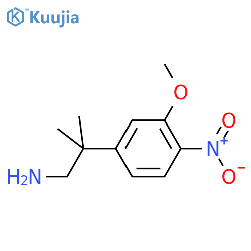 2-(3-methoxy-4-nitrophenyl)-2-methylpropan-1-amine structure