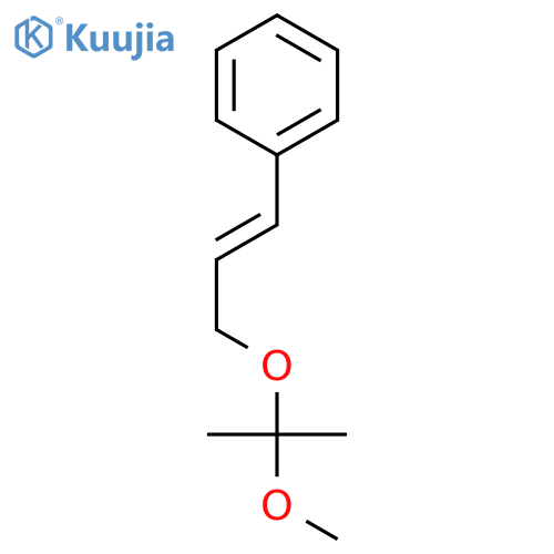 Benzene, [(1E)-3-(1-methoxy-1-methylethoxy)-1-propenyl]- structure
