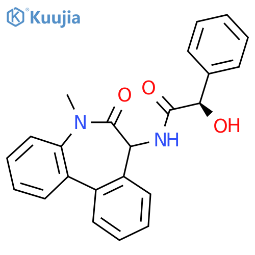 N-(6,7-Dihydro-5-methyl-6-oxo-5H-dibenzb,dazepin-7-yl)-(αR)-hydroxy-benzeneacetamide structure