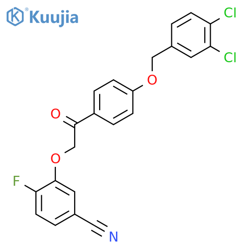 3-(2-(4-((3,4-Dichlorobenzyl)oxy)phenyl)-2-oxoethoxy)-4-fluorobenzonitrile structure