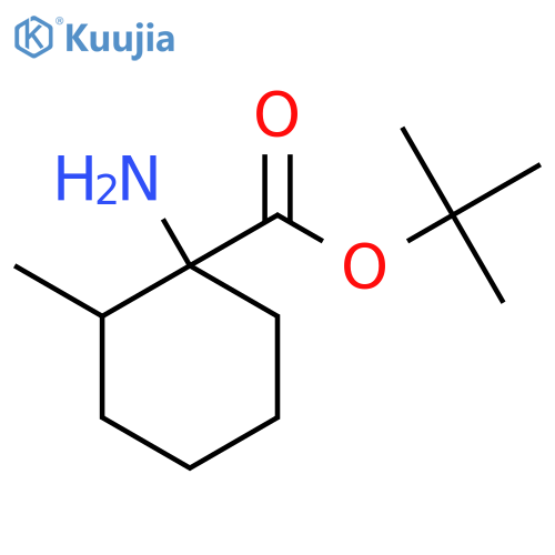 Tert-butyl 1-amino-2-methylcyclohexane-1-carboxylate structure