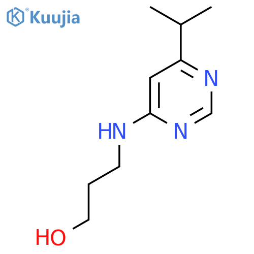 3-{[6-(Propan-2-yl)pyrimidin-4-yl]amino}propan-1-ol structure