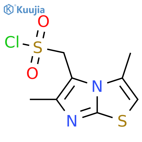 {3,6-Dimethylimidazo[2,1-b][1,3]thiazol-5-yl}methanesulfonyl chloride structure