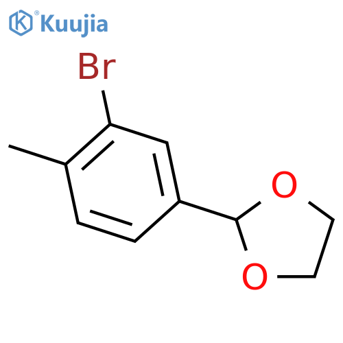 1,3-Dioxolane, 2-(3-bromo-4-methylphenyl)- structure