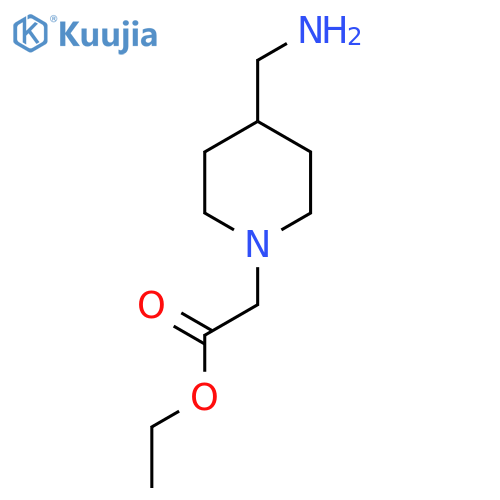 ethyl 2-4-(aminomethyl)piperidin-1-ylacetate structure