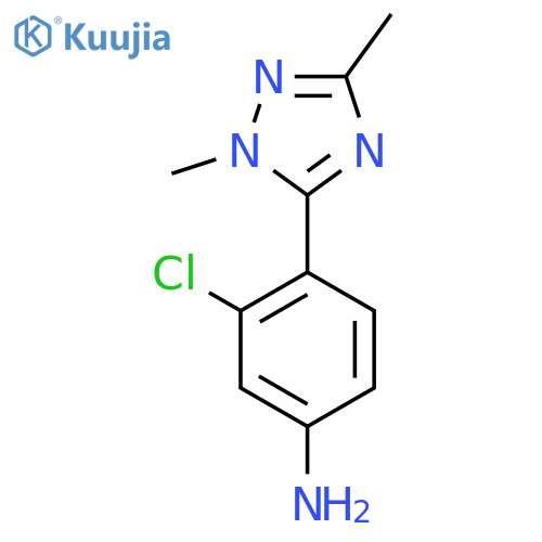 3-chloro-4-(dimethyl-1H-1,2,4-triazol-5-yl)aniline structure