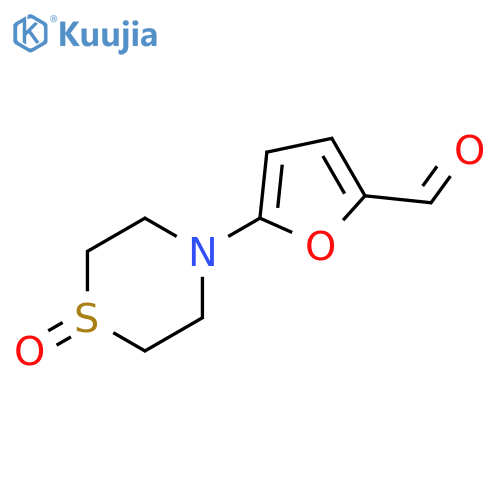 5-(1-Oxo-1,4-thiazinan-4-yl)furan-2-carbaldehyde structure