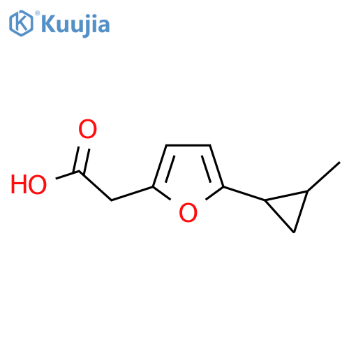 2-5-(2-methylcyclopropyl)furan-2-ylacetic acid structure