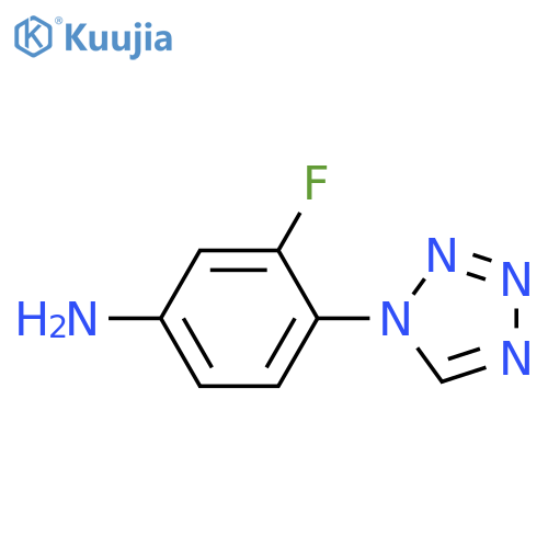 3-fluoro-4-(1H-1,2,3,4-tetrazol-1-yl)aniline structure