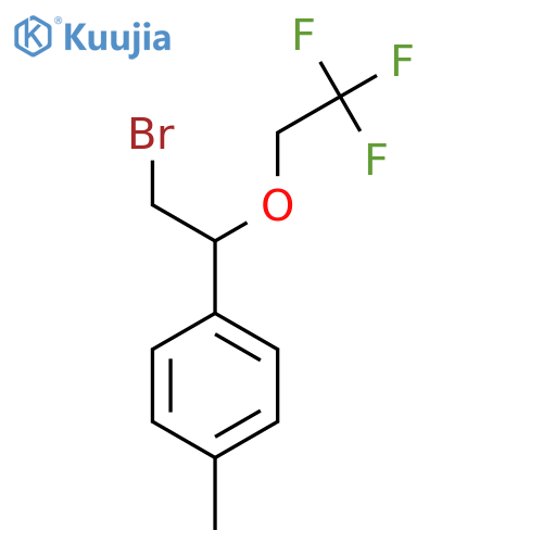 1-2-bromo-1-(2,2,2-trifluoroethoxy)ethyl-4-methylbenzene structure
