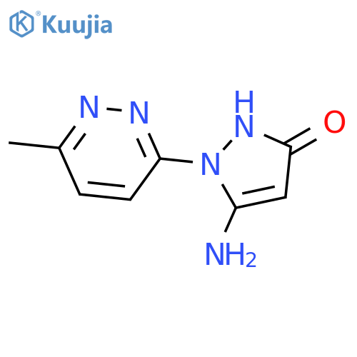 5-amino-1-(6-methylpyridazin-3-yl)-1H-pyrazol-3-ol structure