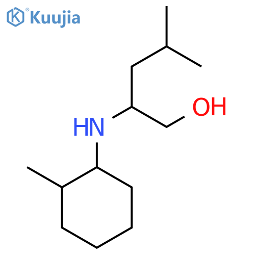 4-Methyl-2-[(2-methylcyclohexyl)amino]pentan-1-ol structure