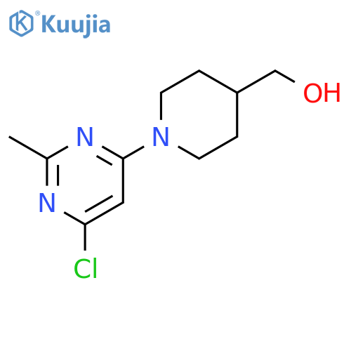 (1-(6-chloro-2-methylpyrimidin-4-yl)piperidin-4-yl)methanol structure