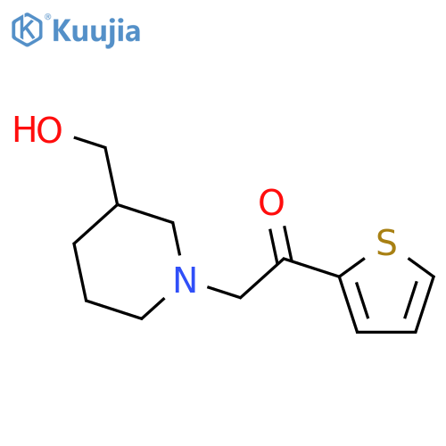2-(3-(Hydroxymethyl)piperidin-1-yl)-1-(thiophen-2-yl)ethanone structure