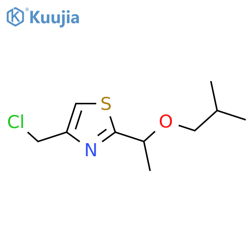4-(chloromethyl)-2-1-(2-methylpropoxy)ethyl-1,3-thiazole structure