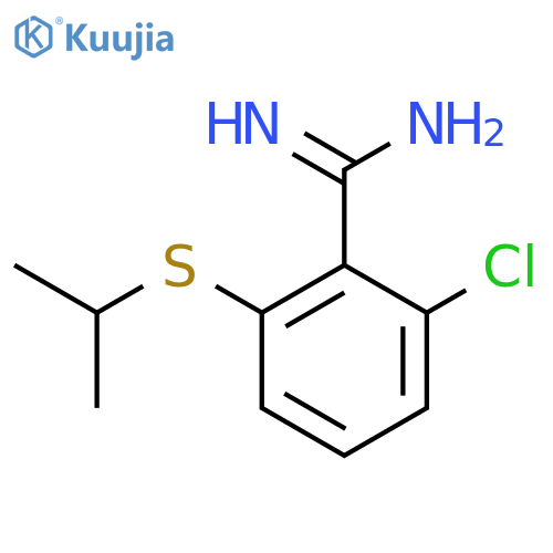 2-chloro-6-(propan-2-ylsulfanyl)benzene-1-carboximidamide structure