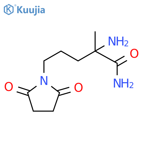 2-amino-5-(2,5-dioxopyrrolidin-1-yl)-2-methylpentanamide structure