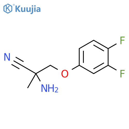 2-amino-3-(3,4-difluorophenoxy)-2-methylpropanenitrile structure