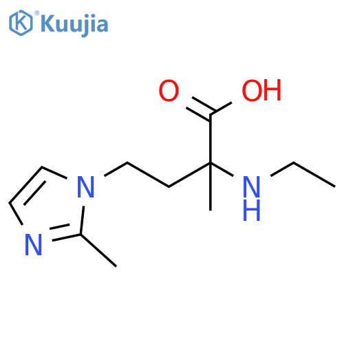 2-(ethylamino)-2-methyl-4-(2-methyl-1H-imidazol-1-yl)butanoic acid structure