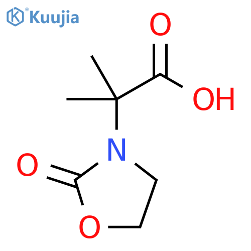 2-methyl-2-(2-oxo-1,3-oxazolidin-3-yl)propanoic acid structure