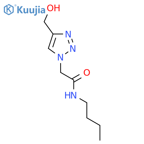 N-Butyl-2-[4-(hydroxymethyl)-1H-1,2,3-triazol-1-yl]acetamide structure