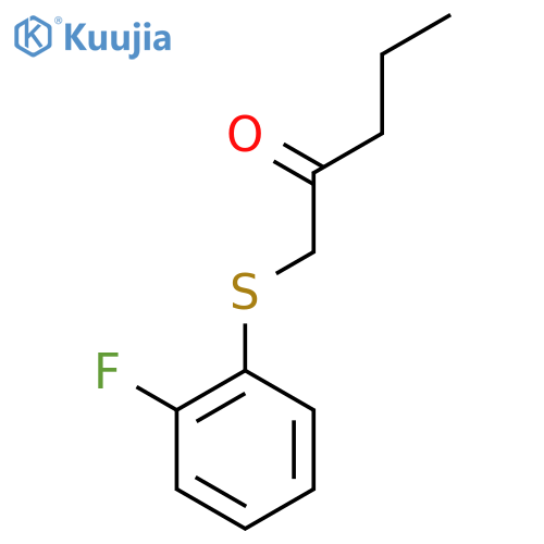 1-((2-Fluorophenyl)thio)pentan-2-one structure