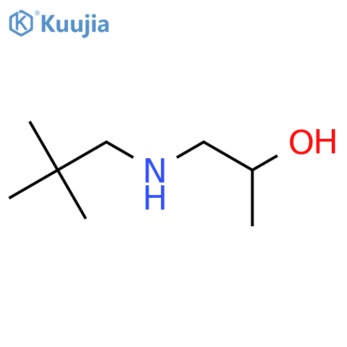 1-(2,2-dimethylpropyl)aminopropan-2-ol structure