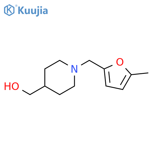 4-Piperidinemethanol, 1-[(5-methyl-2-furanyl)methyl]- structure
