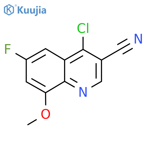 4-Chloro-6-fluoro-8-methoxyquinoline-3-carbonitrile structure