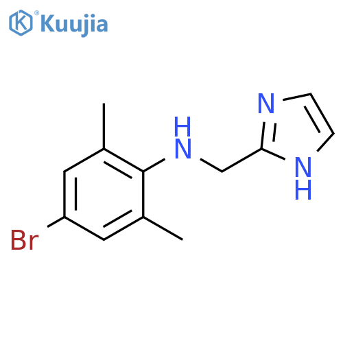 4-bromo-N-(1H-imidazol-2-ylmethyl)-2,6-dimethylaniline structure
