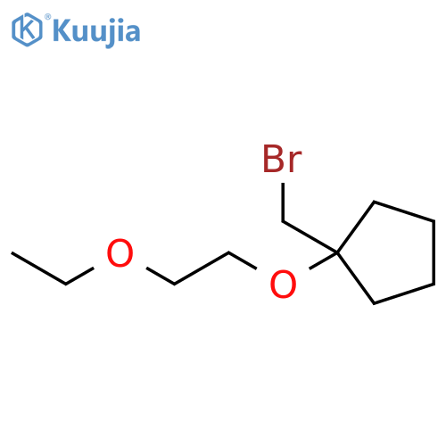 1-(bromomethyl)-1-(2-ethoxyethoxy)cyclopentane structure