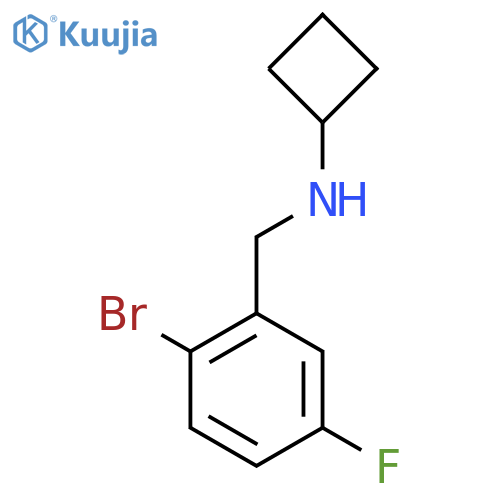 N-(2-Bromo-5-fluorophenyl)methylcyclobutanamine structure