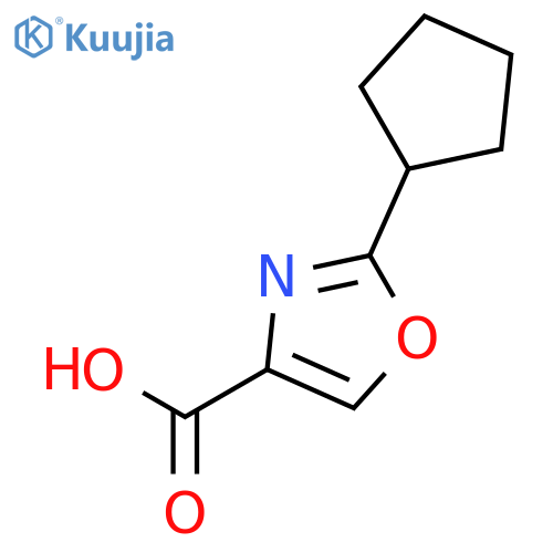 2-cyclopentyl-1,3-oxazole-4-carboxylic acid structure