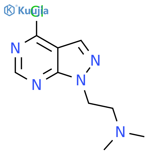1H-Pyrazolo[3,4-d]pyrimidine-1-ethanamine, 4-chloro-N,N-dimethyl- structure