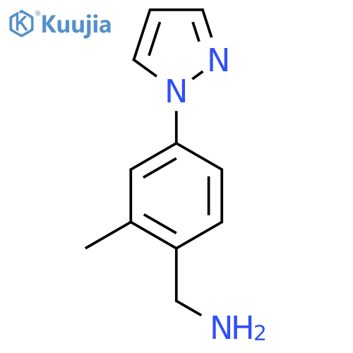 2-methyl-4-(1H-pyrazol-1-yl)phenylmethanamine structure