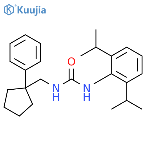 Urea,N-[2,6-bis(1-methylethyl)phenyl]-N'-[(1-phenylcyclopentyl)methyl]- structure