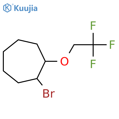 1-Bromo-2-(2,2,2-trifluoroethoxy)cycloheptane structure