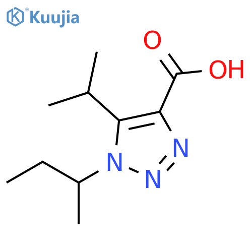 1-(butan-2-yl)-5-(propan-2-yl)-1H-1,2,3-triazole-4-carboxylic acid structure