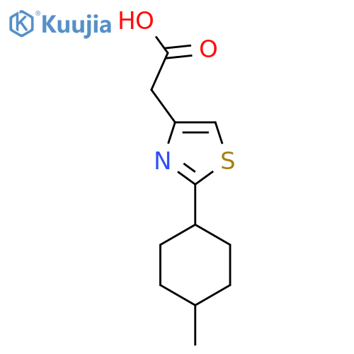 2-(2-(4-Methylcyclohexyl)thiazol-4-yl)acetic acid structure
