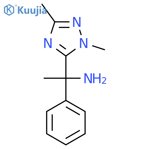 1-(dimethyl-1H-1,2,4-triazol-5-yl)-1-phenylethan-1-amine structure