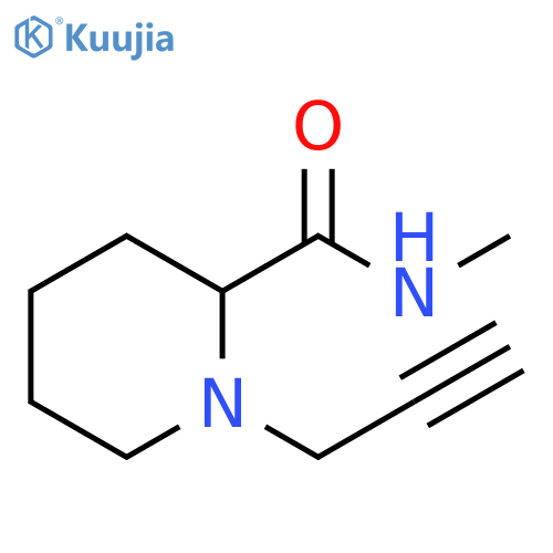 N-methyl-1-(prop-2-yn-1-yl)piperidine-2-carboxamide structure