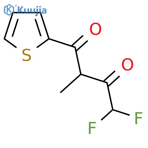 4,4-difluoro-2-methyl-1-(thiophen-2-yl)butane-1,3-dione structure
